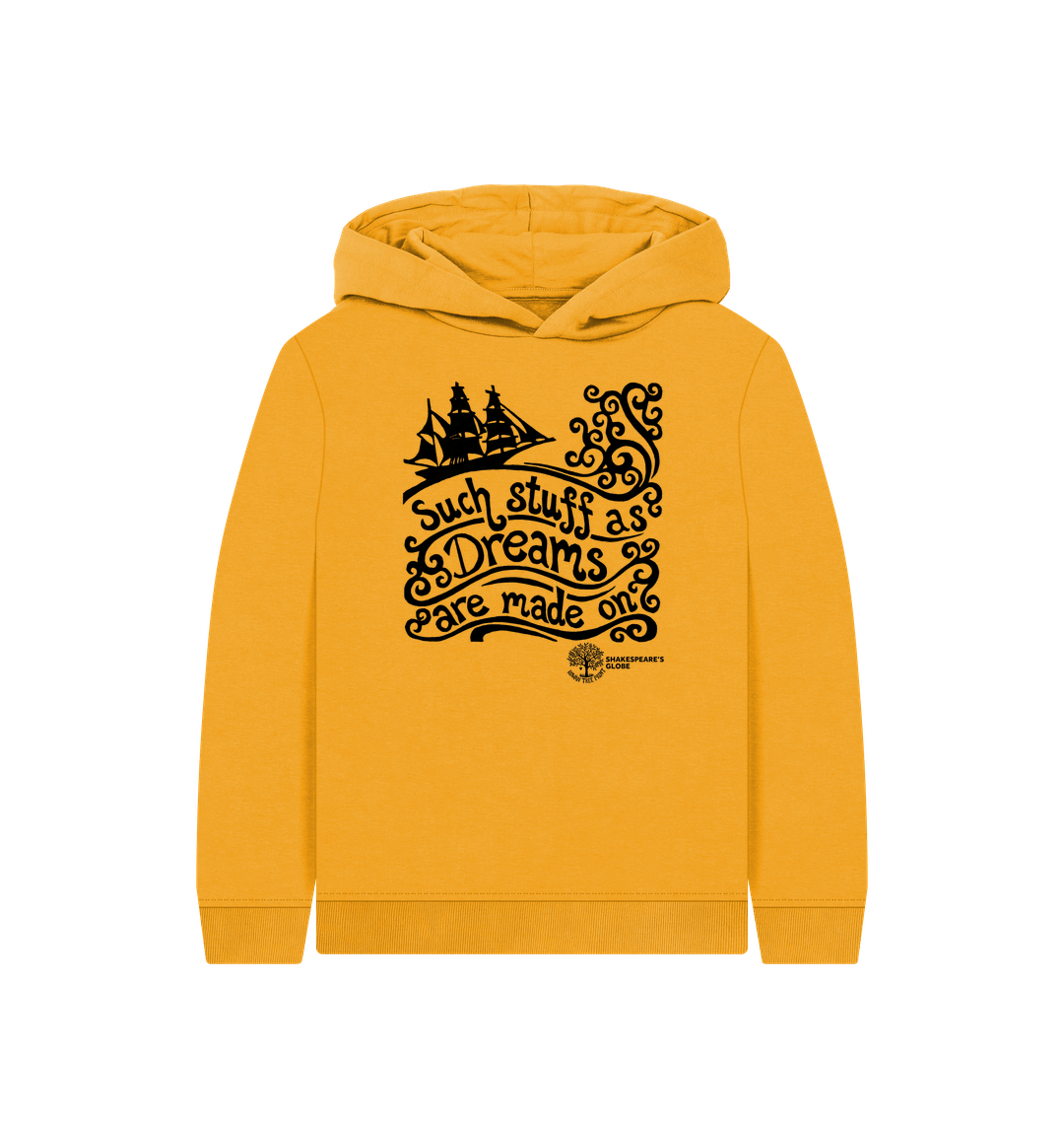 Mustard Printed Kids Hoodie