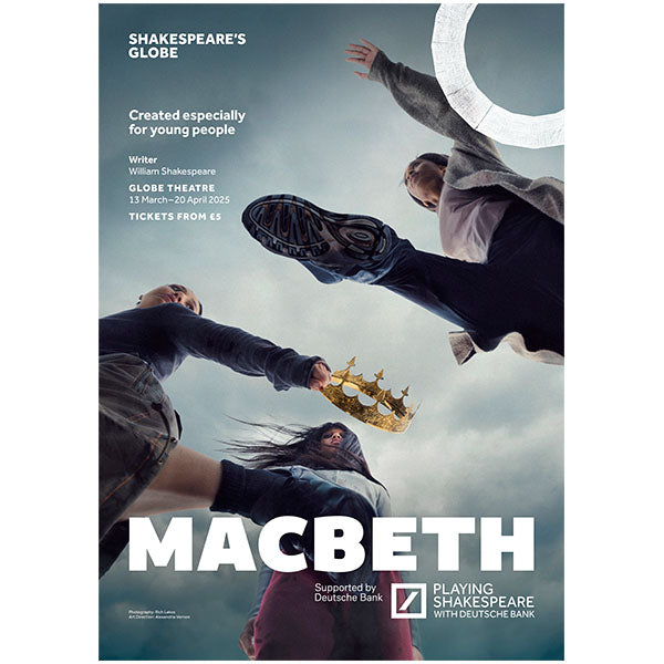 poster showing young people jumping with a gold crown