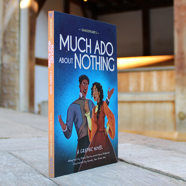 Paperback book in blue colour with white text and male and female character on front cover