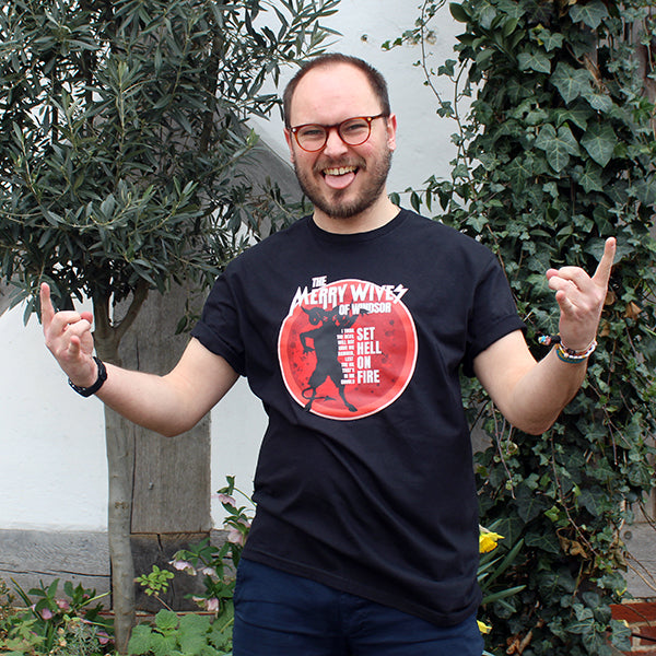 Black graphic heavy metal style t-shirt