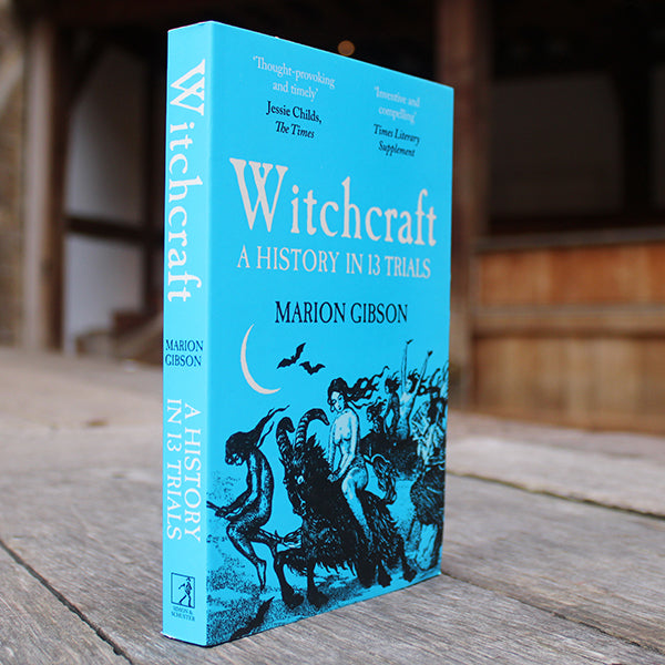 Bright blue book with white text and black graphics, book at an angle