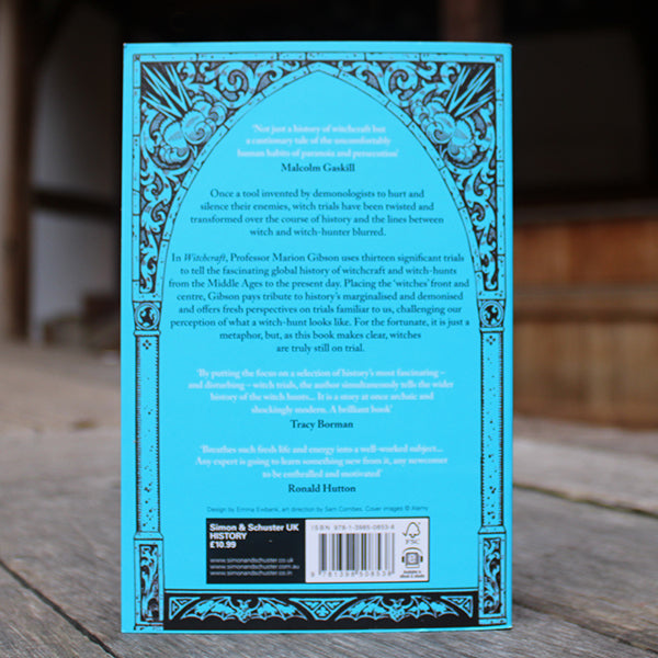 Bright blue book with white and black text and black graphics