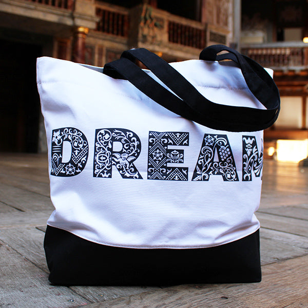 Folio Font Large Tote Bag (Dream) Shakespeare's Globe