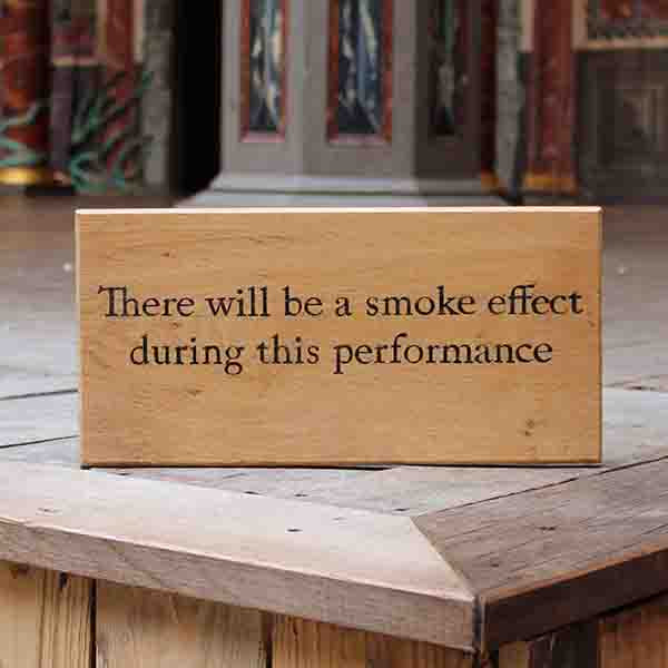 Globe Theatre Sign (Smoke Effect)