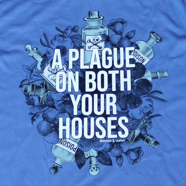
                  
                    Pale blue t-shirt with white, grey blue and dark blue graphic in centre with white graphic text
                  
                