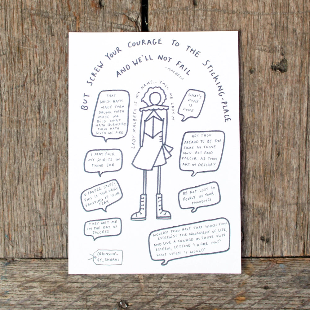 Lady Macbeth Quotes Print (Shakespeare's Heroines) – Shakespeare's Globe
