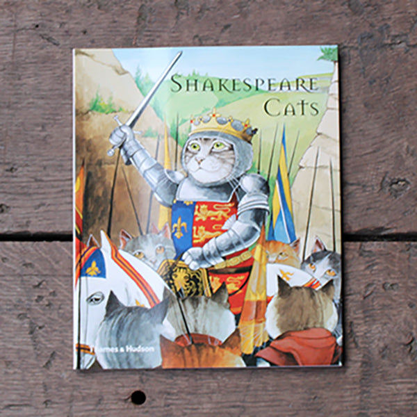 Paperback book with a picture of a tabby cat dressed as Henry V on the cover.