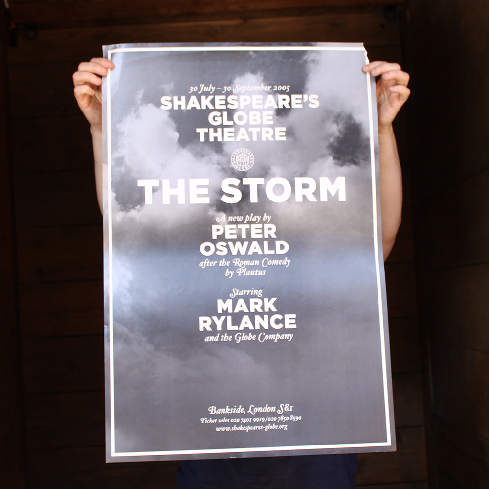 Poster of storm clouds with white text overprinted