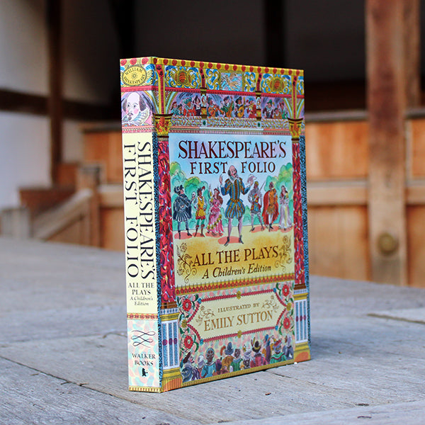 
                  
                    Hardback book with vibrant multi-colour imagery featuring Shakespearean characters and black text
                  
                