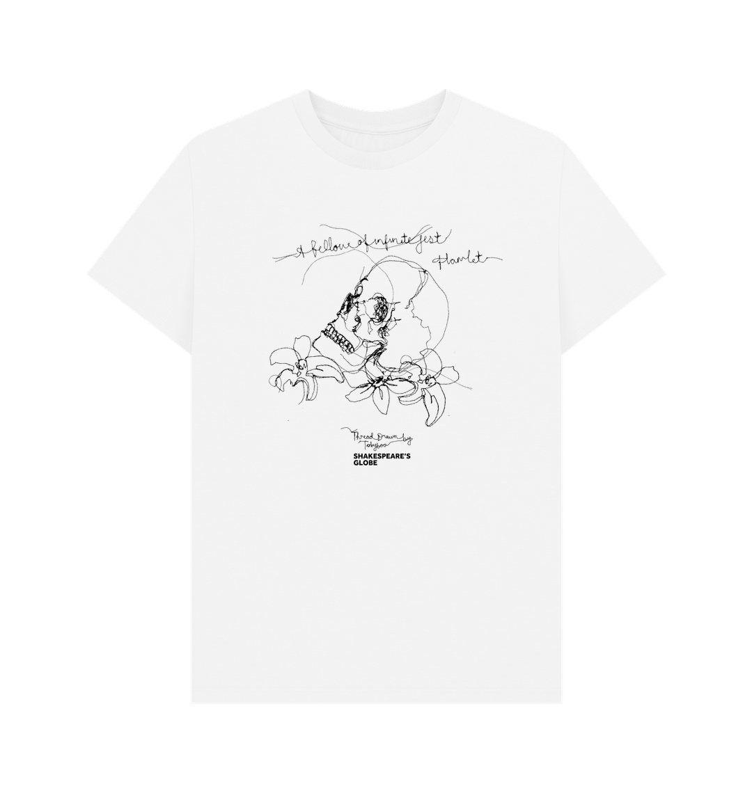 Hamlet Infinite Jest Skull Organic T-shirt (Thread Drawn) – Shakespeare ...
