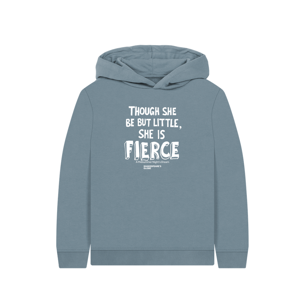 
                  
                    Stone Blue Printed Kids Hoodie graphic white font design on the centre front
                  
                