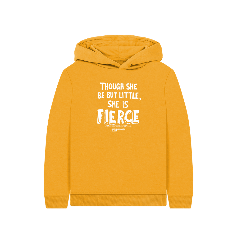 
                  
                    Mustard Printed Kids Hoodie graphic white font design on the centre front
                  
                