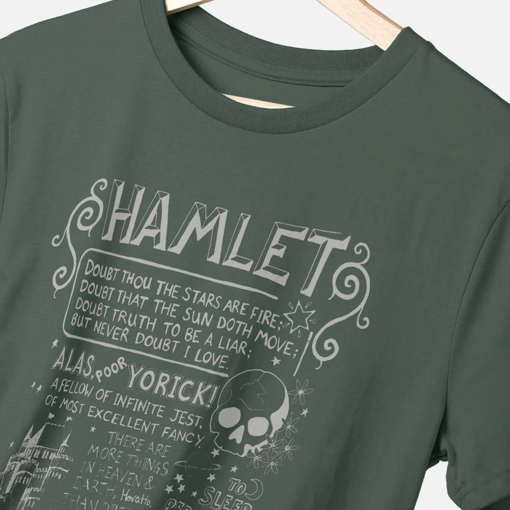 
                  
                    grey cotton t-shirt with a text-based large print on the chest
                  
                