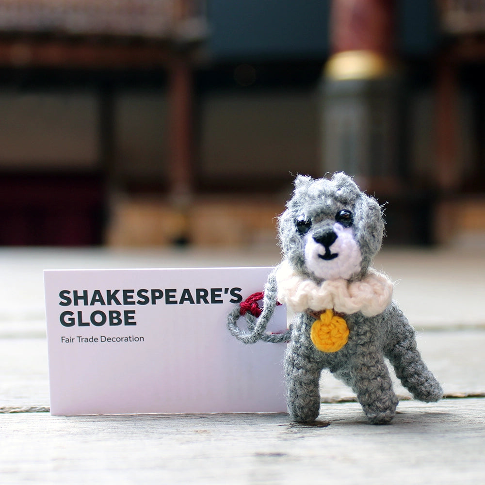 Fair Trade Crocheted Dog in Ruff Decoration – Shakespeare's Globe