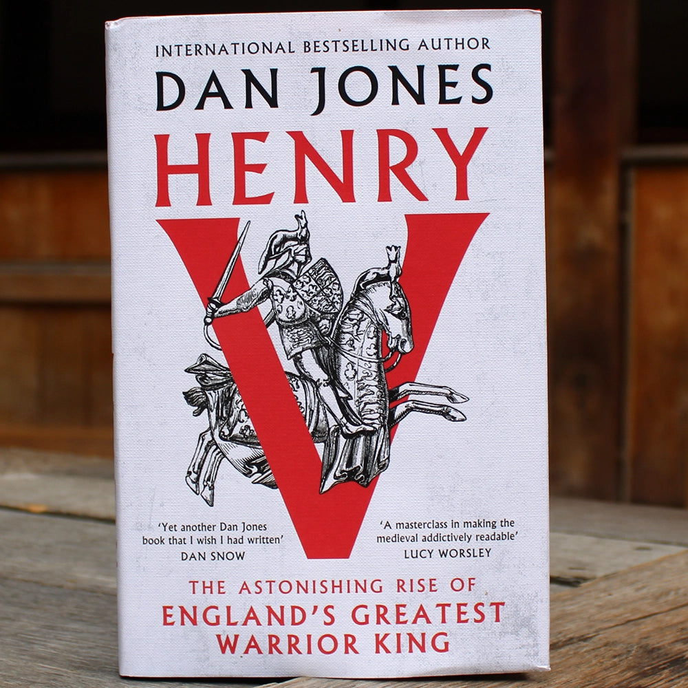 
                      
                        White hardback book with black and red bold text and black ink drawing of a soldier on horseback
                      
                    