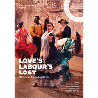 poster depicting a group of flamenco dancers against a brick coloured background