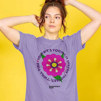 Love's Labour's Lost Organic T-shirt (Too Hot | Pink Flower)