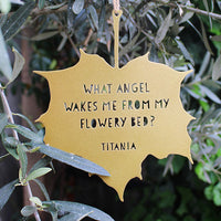 Midsummer Night’s Dream Leaf Quote (Titania)