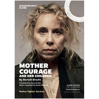 poster depicting a woman with messy blonde hair against a grey background