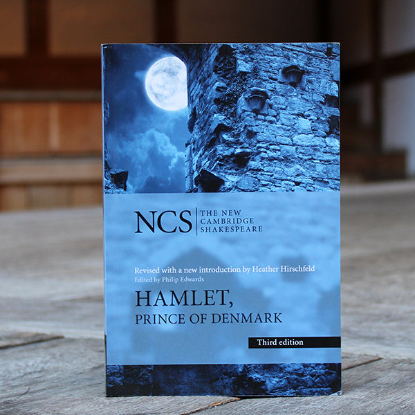 
                  
                    Blue paperback book with black text and obscured graphic of stone wall with full moon behind
                  
                