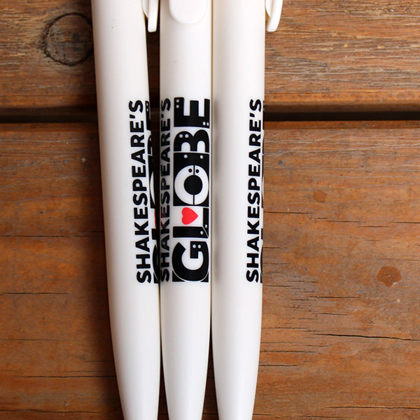 
                  
                    Off white pen with black graphic text and red heart
                  
                