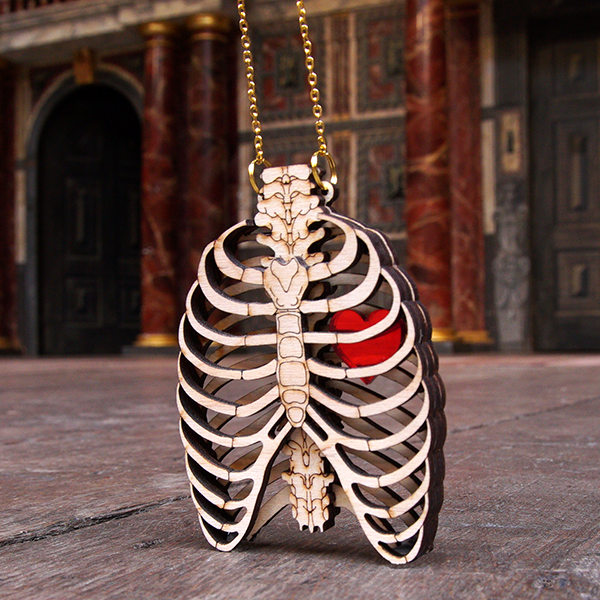 Rib cage 2025 heart necklace