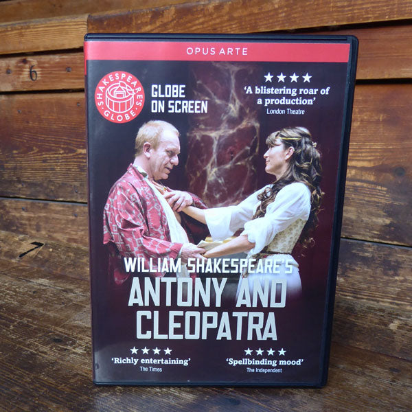DVD of Shakespeare's Globe 2014 production of Antony & Cleopatra. Performed and recorded in Shakespeare's Globe.