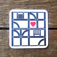 Shakespeare's Globe Theatre Coaster (Heart)