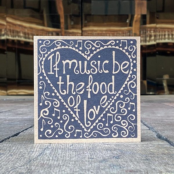 Greetings Card (Music be the Food of Love)