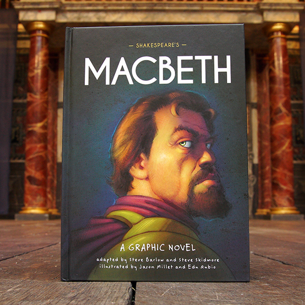 Hardback copy of 'Macbeth: A Graphic Novel' adapted by Steve Barlow and Steve Skidmore.