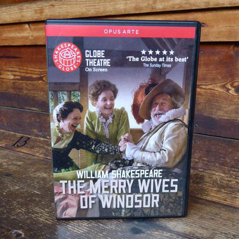 DVD of Shakespeare's Globe 2010 production of The Merry Wives of Windsor. Performed and recorded in Shakespeare's Globe.