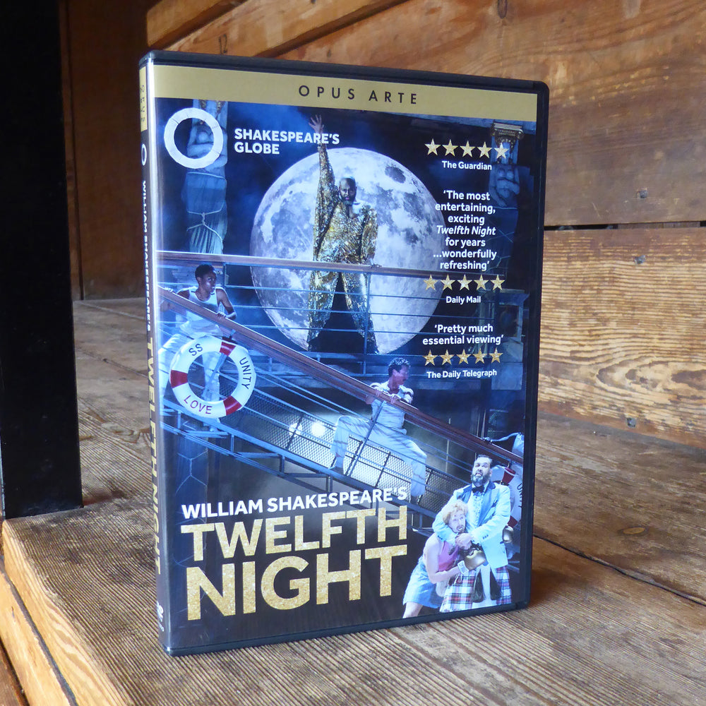 DVD of Shakespeare's Globe 2017 production of Twelfth Night. Performed and recorded in Shakespeare's Globe.