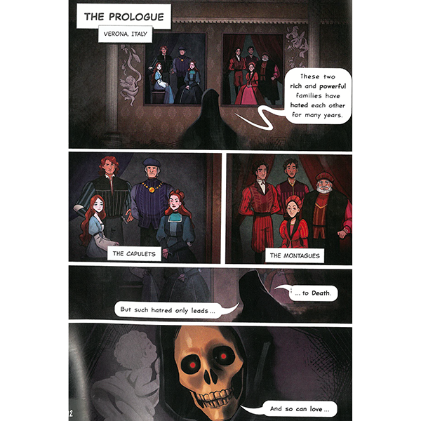 
                  
                    Detail of a page from 'Romeo & Juliet: a Graphic Novel' adapted by Steve Barlow and Steve Skidmore
                  
                