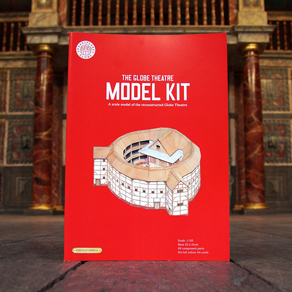 Card model kit in an A4 book. The cover is red and shows an image  of the completed model.