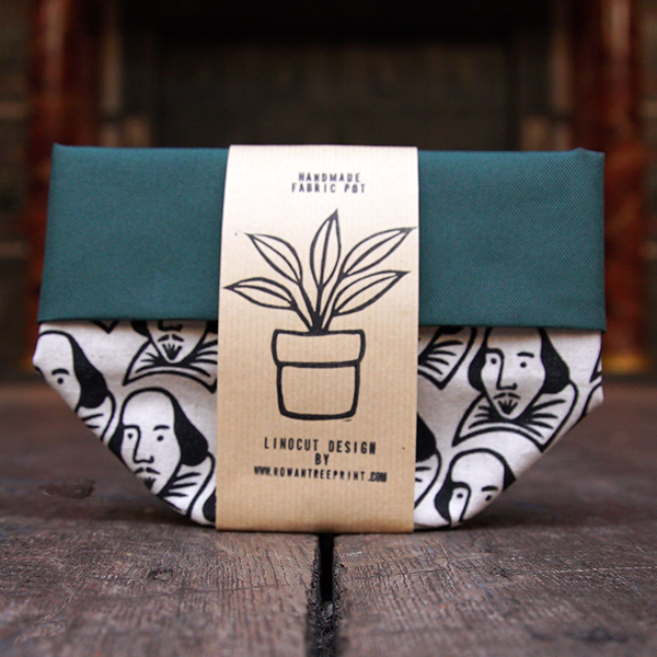 fabric plant pot holders Shakespeare Plant Pot Holder