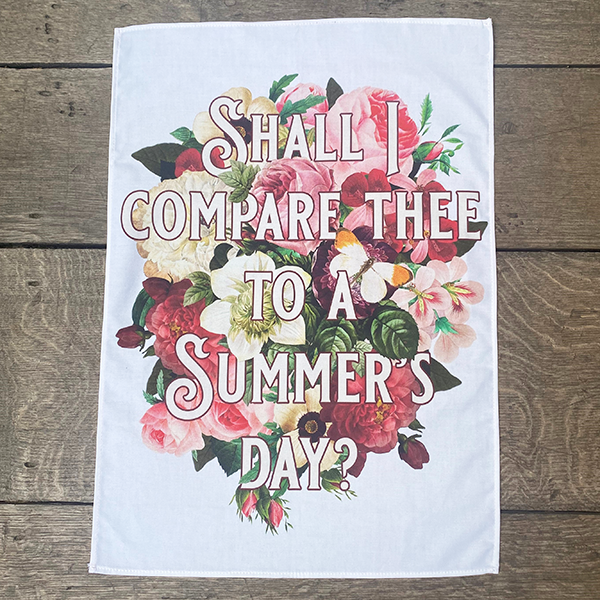 Sonnet 18 Tea Towel (Shall I Compare Thee)