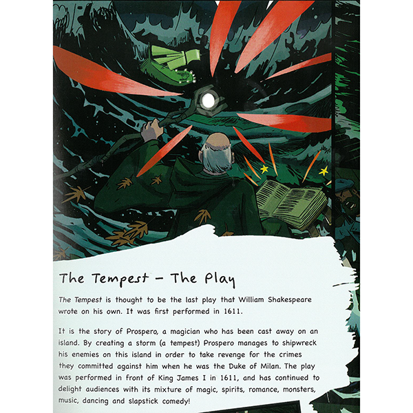 
                  
                    Detail of a page from 'The Tempest: a Graphic Noval' adapted by Steve Barlow and Steve Skidmore
                  
                