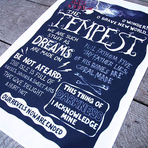 The Tempest Quotes Tea Towel