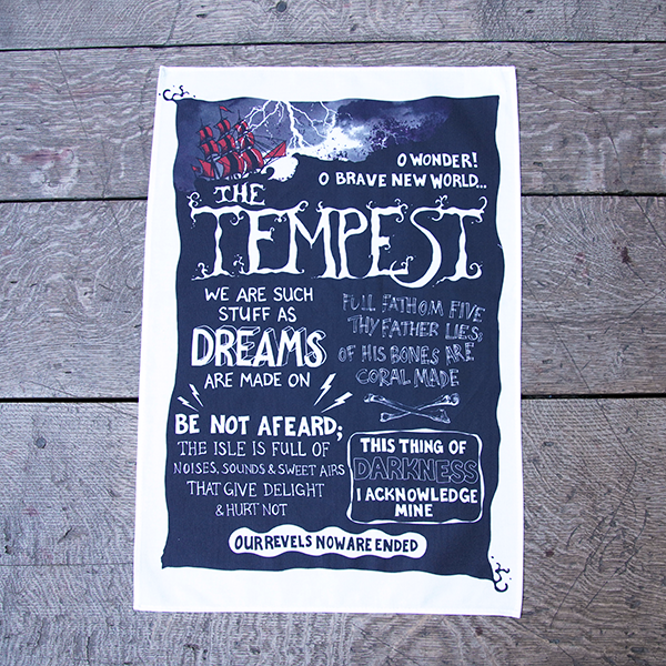 The Tempest Quotes Tea Towel