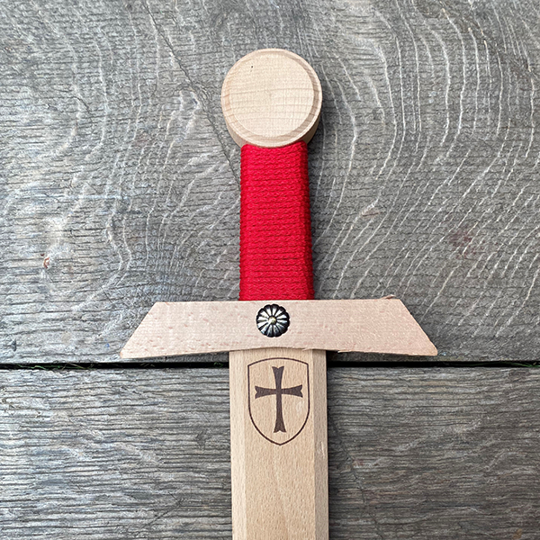 
                  
                    Wooden Sword (Red Shield Design)
                  
                